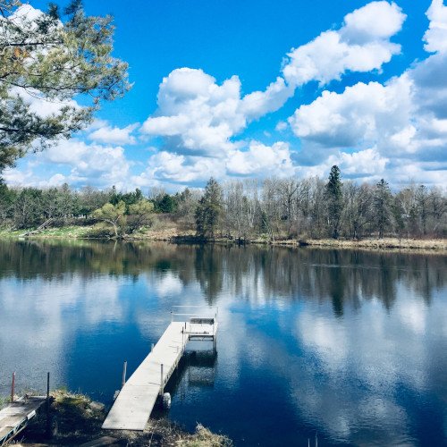 32’ DIY Kit Dock on the River w/ Extra Wheel Kit and 8ft Shore End Ramp