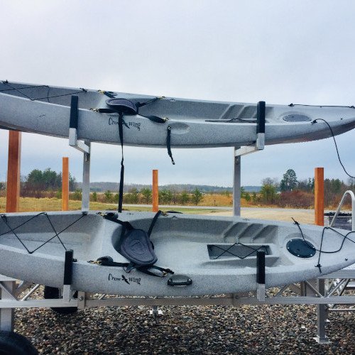 Dock Mounted Kayak Rack Holds 2 Kayaks